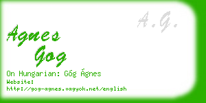 agnes gog business card